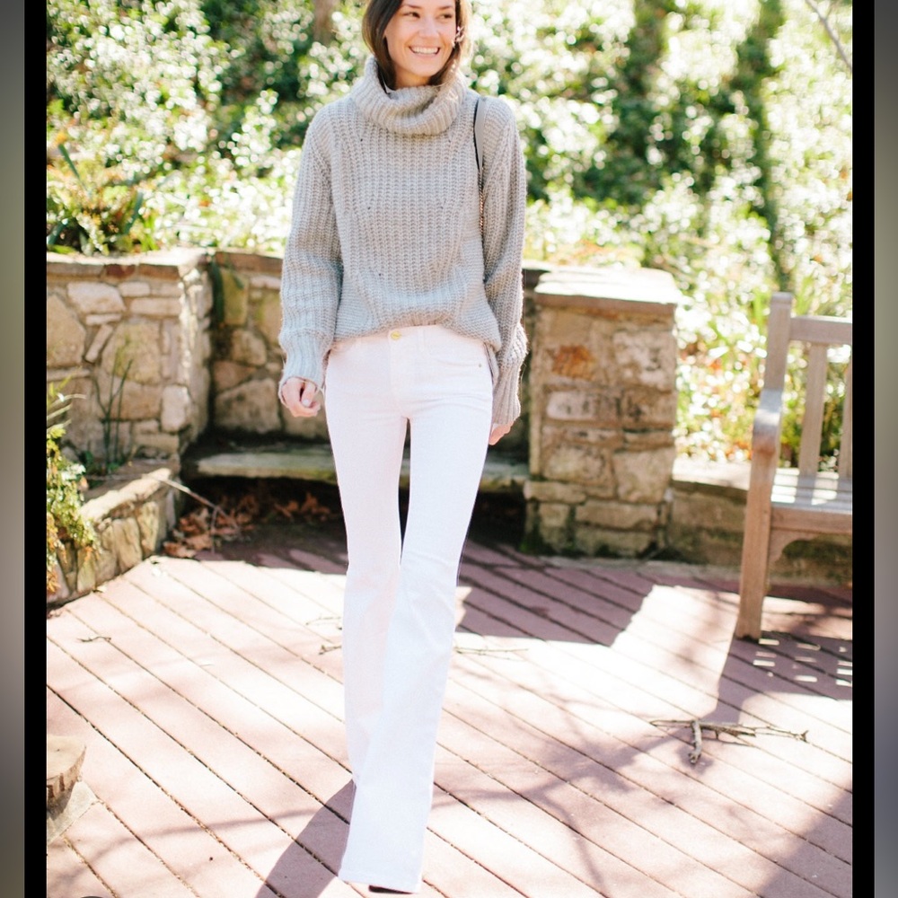 Frame Denim White Flare Jeans